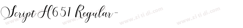 Script H651 Regular字体转换 Script H651 Regular字体转换